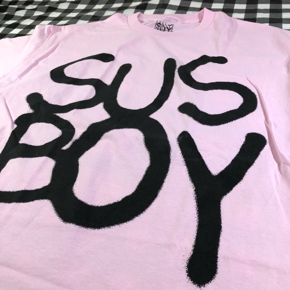 Sus Boy 911 Anarchy Big Logo Light Pink Lil Peep - Picture 3 of 7
